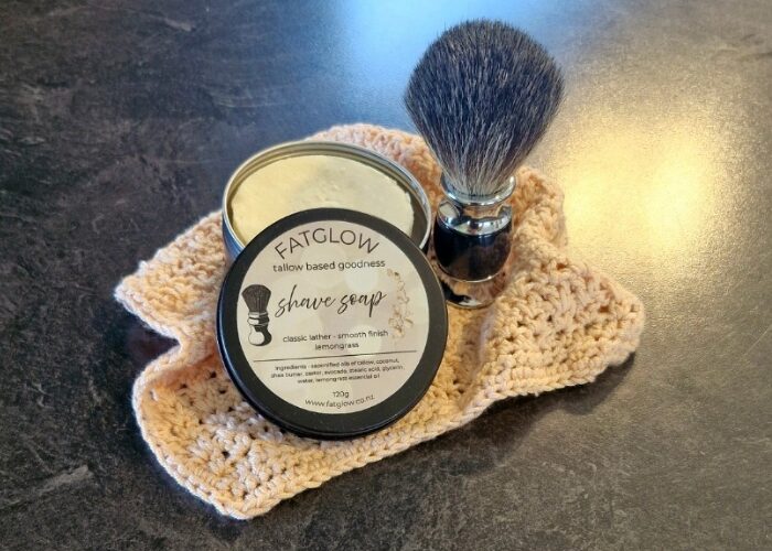 Tallow Shave Soap - Lemongrass handmade in New Zealand by Fatglow