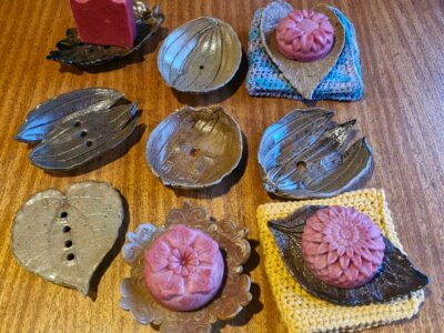 Handmade Soap Dishes with Soaps
