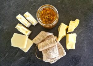 Grass fed tallow soap ingredients including clays and botanicals handmade in Taranaki, New Zealand - Fatglow