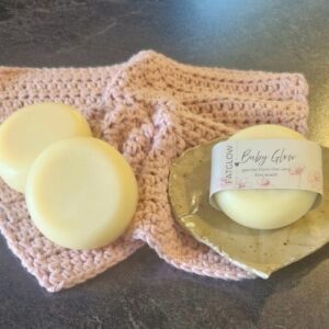 Fatglow Baby Glow Tallow Soap handmade in New Zealand - gentle grass-fed tallow soap with coconut cream for baby, sensitive and eczema-prone skin