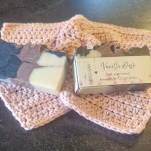 Vanilla Dusk tallow soap activated charcoal purple clay handmade in Taranaki New Zealand by Fatglow