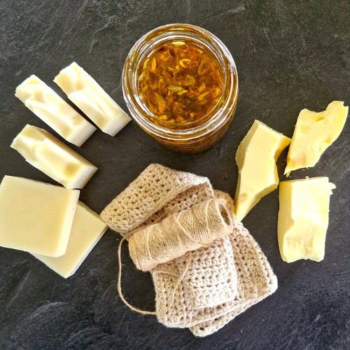 Grass fed tallow soap ingredients including clays and botanicals handmade in Taranaki, New Zealand - Fatglow