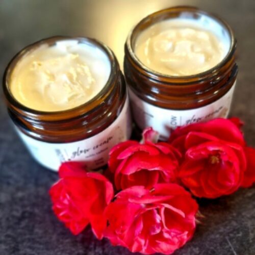 Tallow Glow cream - rose Fatglow Red velvet oil - botanical tallow skincare NZ